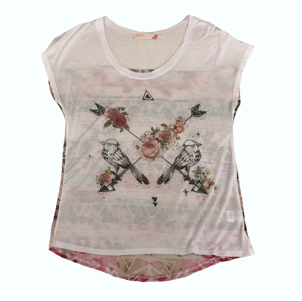 Grayson Mixed Media Aztec Southwest Top Small